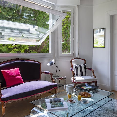 The greenery-filled views