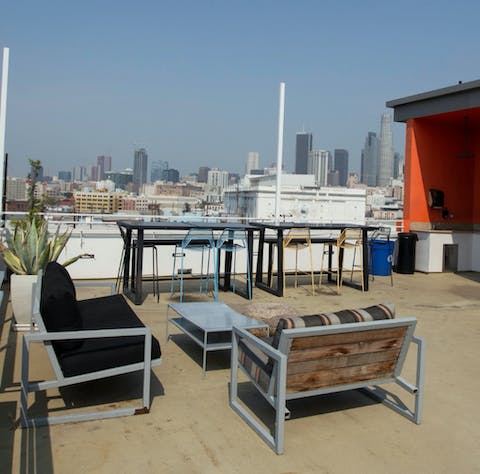 A communal rooftop