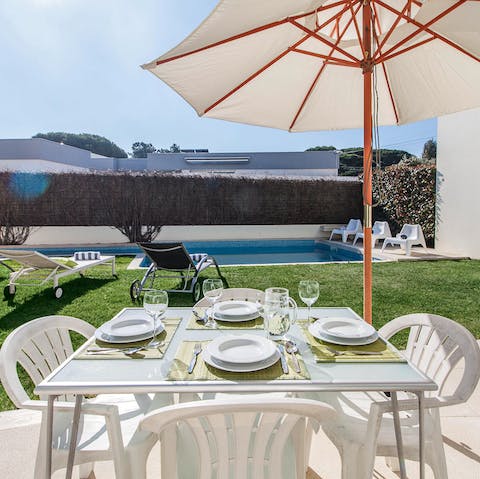 Serve up an alfresco meal to enjoy on the terrace