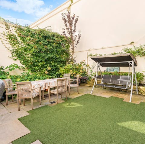 Enjoy a moment of calm in the private garden