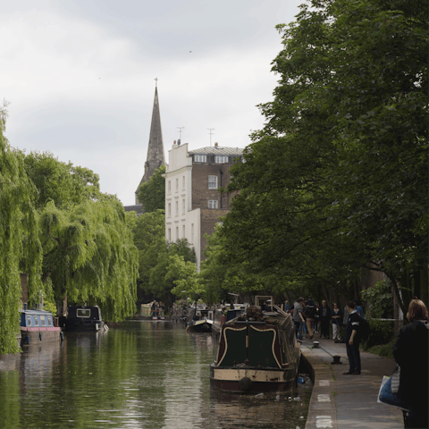Follow the nearby canal down towards happening Shoreditch