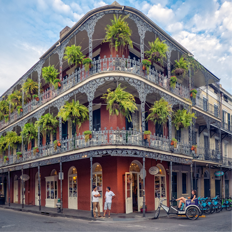 Wander the beautiful streets of the French Quarter, all on your doorstep