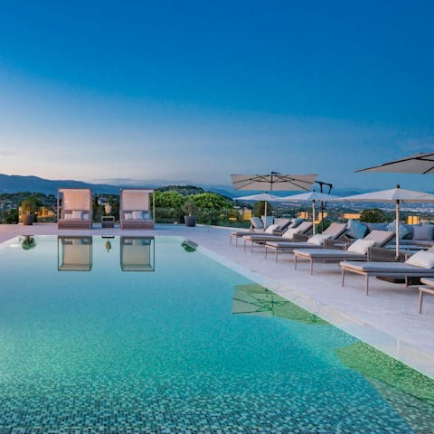 Soak up panoramic views from the relaxing poolside