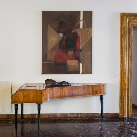 An antique harpsichord
