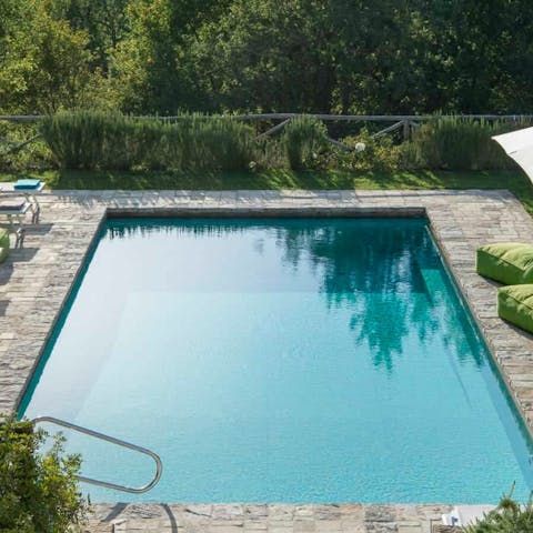 Go for a dip in the villa's private pool