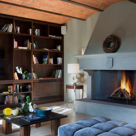 Cosy up in front of the fire in the colder months