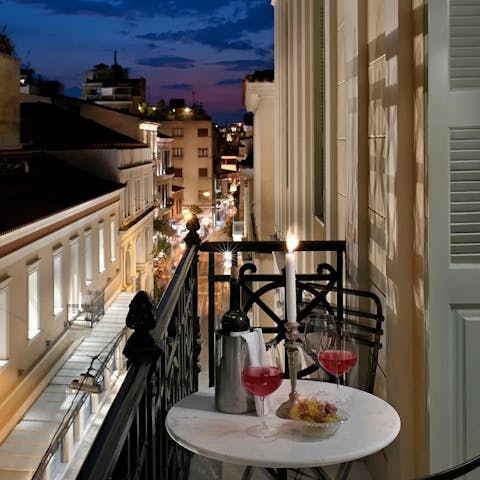 Sip sundowners on the balcony