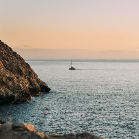 Head to Son Serra de Marina beach – a twenty-minute drive from the villa