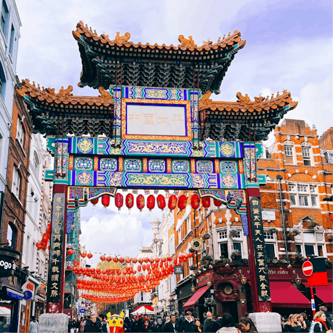Discover Chinatown, only a short stroll from the apartment