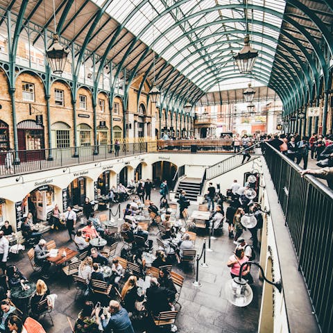 Wander the markets of Covent Garden, located only a stone's throw away
