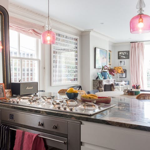 Big family kitchen with gas cooker