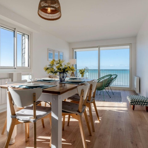 Gather for leisurely meals at home or wander to a local restaurant