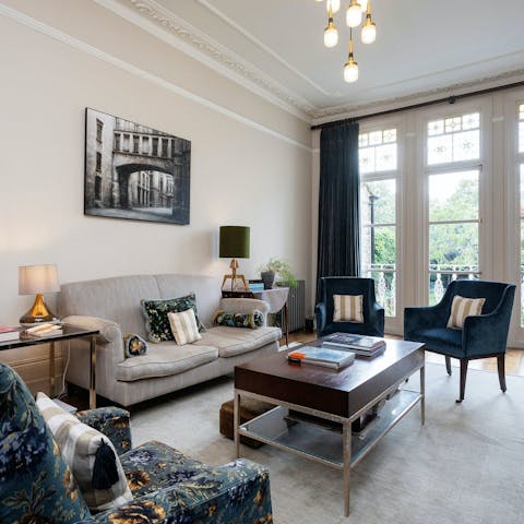 Steal a quiet moment to yourself with a good book in the sitting room