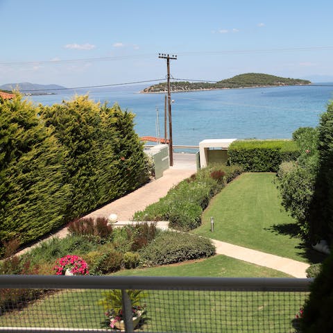 Follow the private path stright to the sea shore