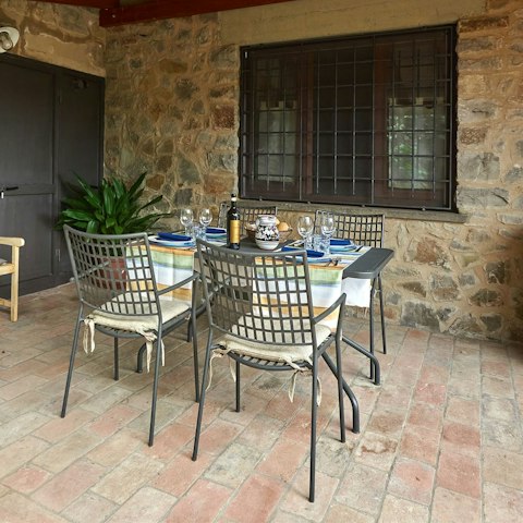 Serve delicious Italian drinks and treats on the terrace