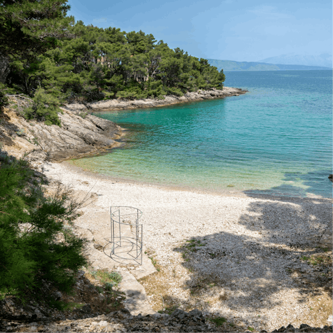 Enjoy access to the resort's private beach, just steps away