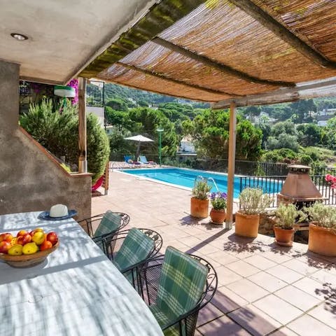 Gather on the terrace for sunset drinks and al fresco dining