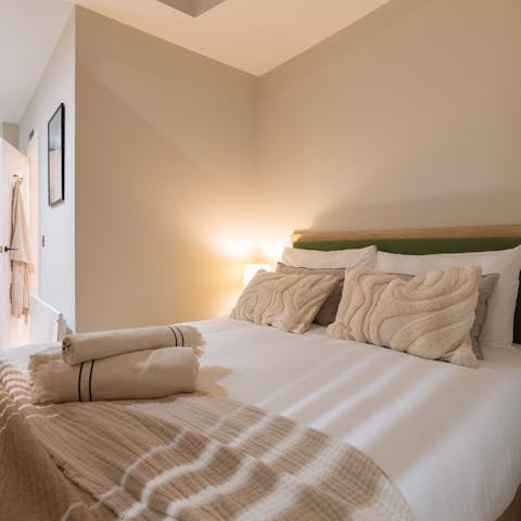 Snuggle up in the cosy bed after a long day exploring