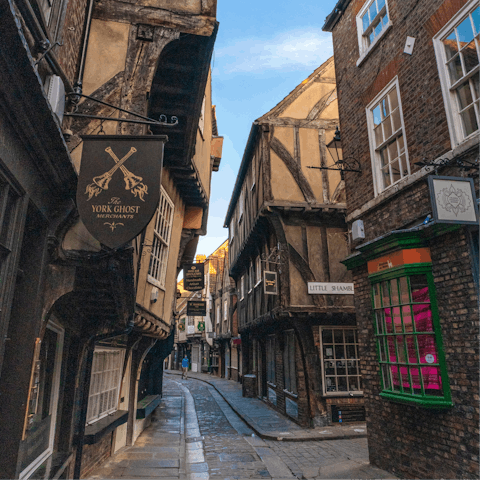 Amble through 'The Shambles' , home to Europe's best-preserved Medieval streets