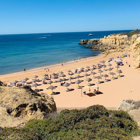 Stay less than five minutes away from the golden sands of Praia do Garrão Nascente