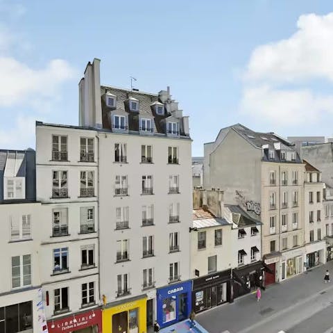 Take in the views over this typically Parisian street