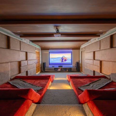 Cosy up for movie nights in the home cinema