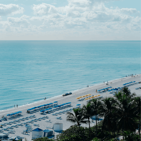 Sink your toes into sand – Miami beach is only 5.5 miles away