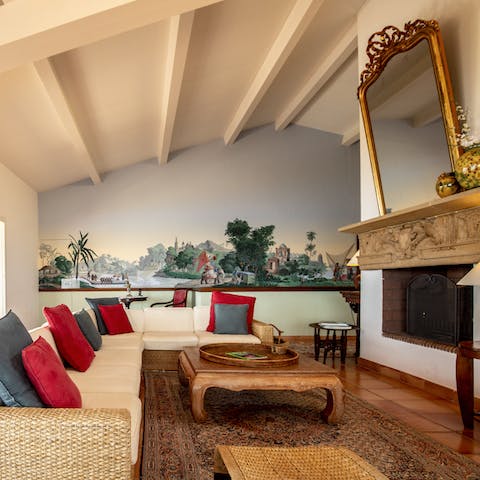 Spend evenings gathered around the fire