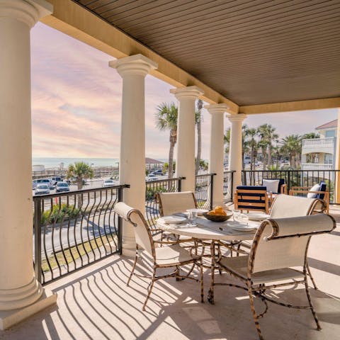 Take in the view as you enjoy breakfast on the veranda