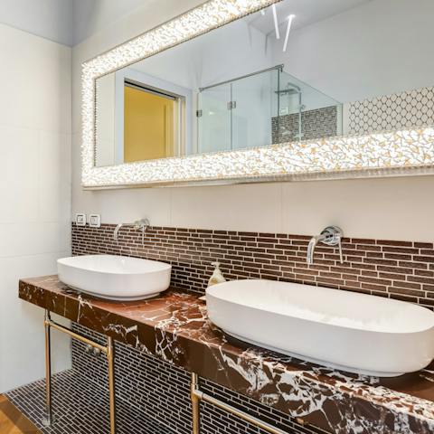 The luscious ensuite bathroom