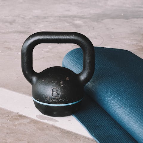 Keep up with your fitness routine in the handy on-site gym