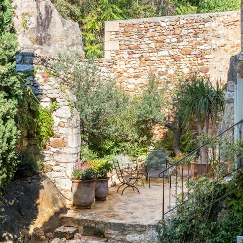 Enjoy all of the greenery in the courtyard