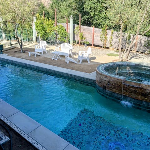 The private swimming pool