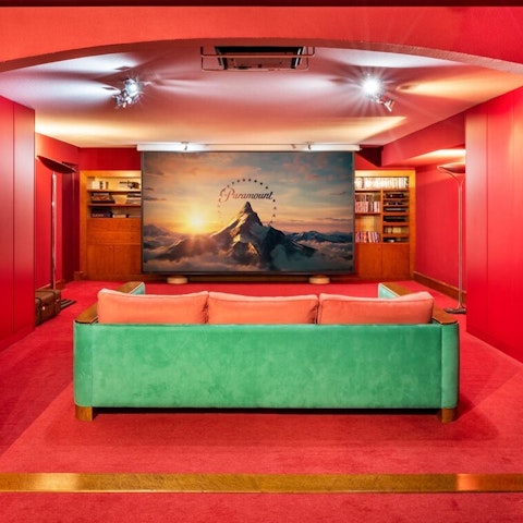 Watch your favourite film in the movie room