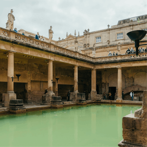 Take a day trip into Bath and visit the Roman Baths