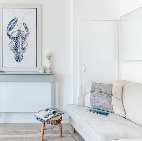 Pop open a bottle of bubbly and spend a chilled night at home, relaxing on the sofa