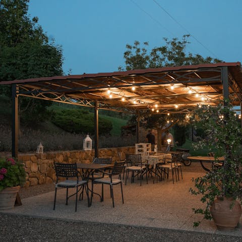 Eat and drink into the night in the chicest of outdoor settings