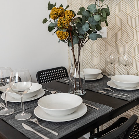 Enjoy some tortilla de patatas for lunch at your dining table