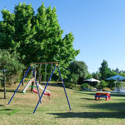 Let the little ones run off some steam in the play area