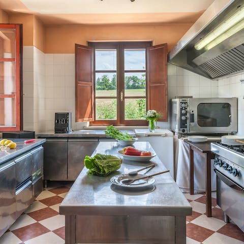 Whip up fabulous meals in the professional kitchen