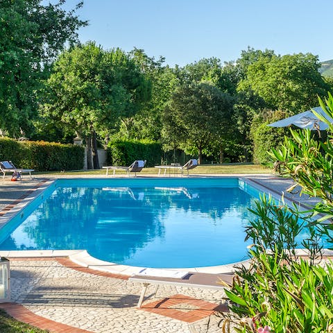 Spend your days lazing by the private pool