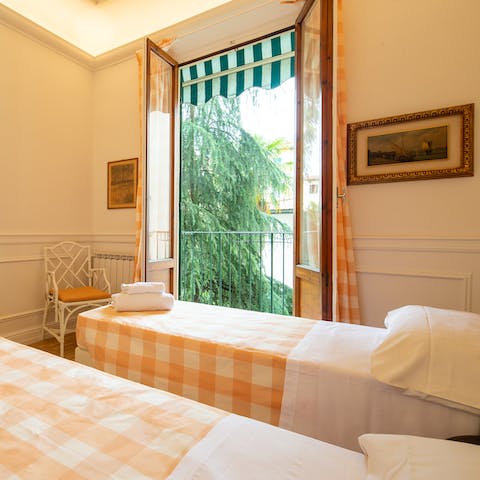 Throw the French doors open and enjoy a morning coffee overlooking the courtyard