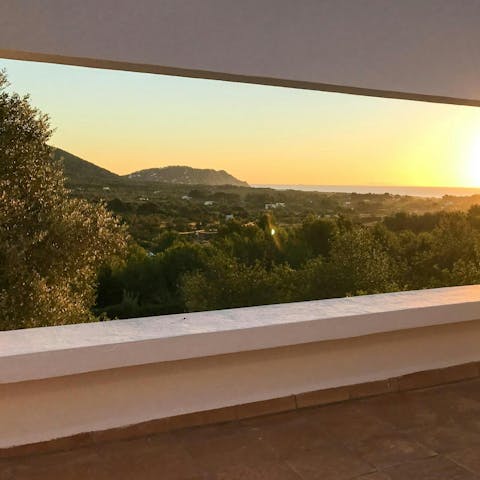 Admire sunsets and sea views from the terrace