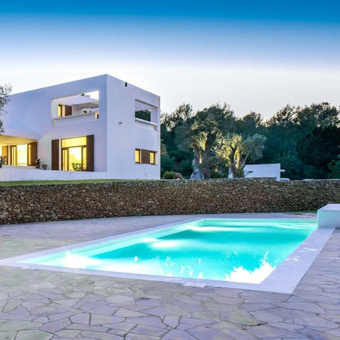 Unwind by the pool or retire beneath the olive trees
