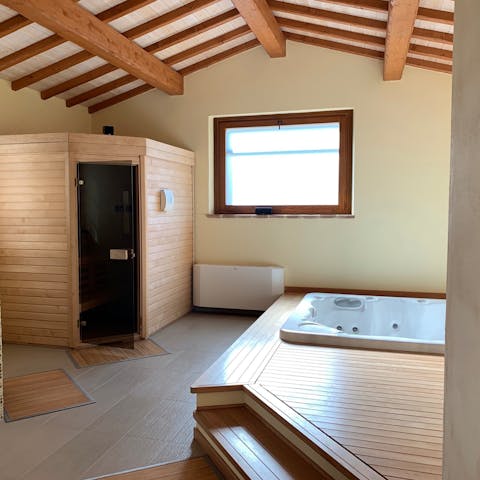 Unwind by making use of the jacuzzi and sauna