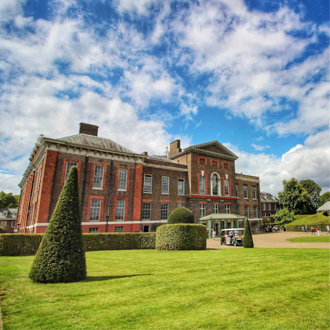 Visit Kensington Palace, a three-minute walk across the road