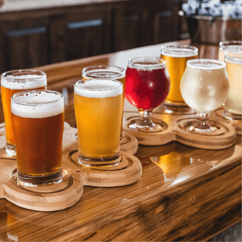 Book a cider tasting event from the comfort of your kitchen – ask your host for more details