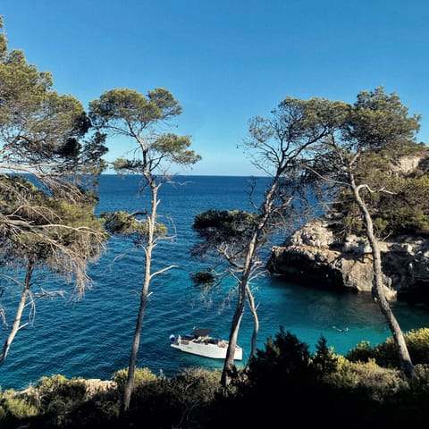 Soak up the sunshine on Cala Petita, within walking distance of your doorstep