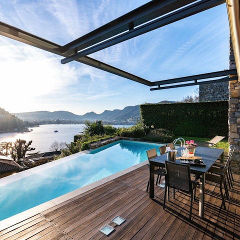 Dine on the terrace with breathtaking views