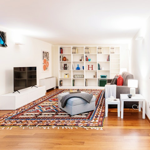 Enjoy cosy movie nights in the downstairs snug